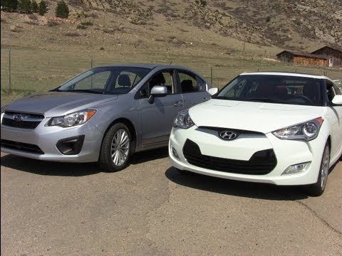 Hyundai Veloster vs Subaru Impreza Mashup Drag Race Hyundai Veloster vs Subaru Impreza Mashup Drag Race