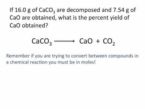 how to determine percent yield