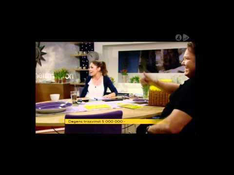 Nyhetsmorgon Tilde de paula flippar ur när bengt vinner 5 miljoner på triss!