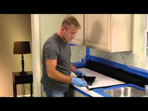 how to paint a kitchen worktop