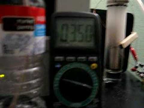 Electrolysis in distilled water with ...