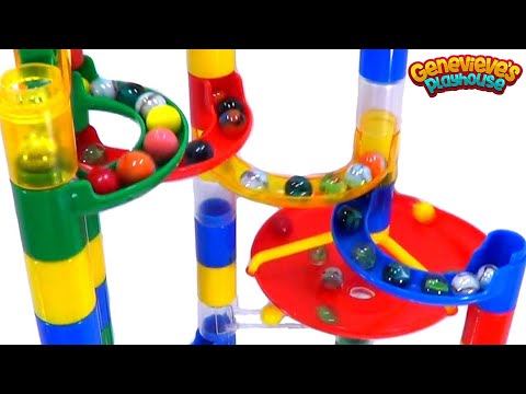 Learning Colors for Toddlers - Teach Babies with Toy Marble Mazes, Balls, Eggs, Rainbow Candy Fun!