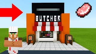 Minecraft Tutorial: How To Make A Modern Butchers Shop "2019 City Tutorial"