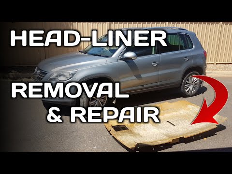 volkswagen roof lining repair  vw tiguan headliner removal