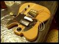 Showing off my home made guitar.