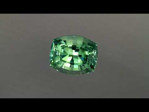Prasiolite in A Stepped Antique Cushion Cut Weighs 13.43 Carats 