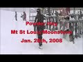 a powder day at mt st louis/moonstone, ontario, canada, jan 20, 2008.