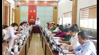 Họp bàn tổ chức Lễ công bố QĐ, đón bằng công nhận TP Uông Bí hoàn thành chương trình NTM năm 2018