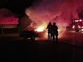 Lake Station Indiana Fully Involed Ford Mustang Car Fire