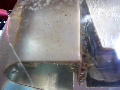 HHO cell - Paramagnetic oxygen in water - test 2