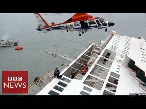 South Korea ferry carrying 450 people sinks - BBC News
