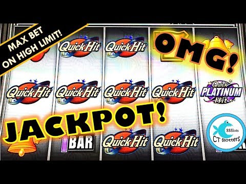 JACKPOT HANDPAY QUICK HIT SLOT MACHINES  HIGH LIMIT MAX BET!