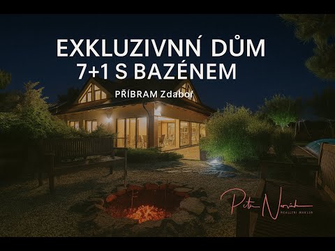 Video Rodinný dům 7+1 s bazénem, wellness a dvougaráží – Příbram, Zdaboř