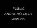 Public Announcement - John Doe