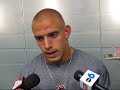 James Laurinaitis and Ben Person after the Jersey Scrimmage