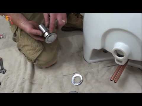 how to fit pedestal basin