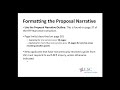 Click here to watch this video 2013 AIS (3/12) - Formatting and Writing Proposal Narrative