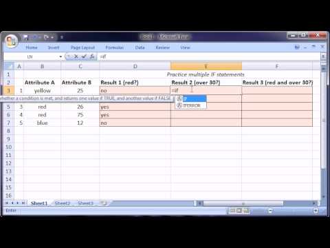 how to perform if function in excel