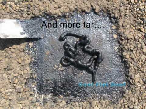 how to patch roof with tar