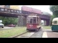 Old Streetcars (trams) 1890s-1940s era... running at Museum in Baltimore