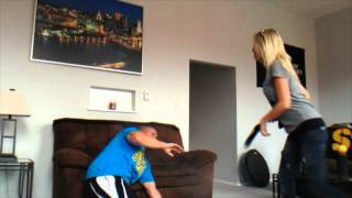 Hot blond ballbusting prank!