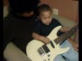 karim playing the guitar