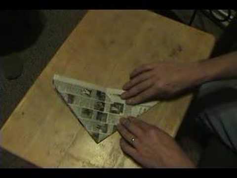 Cheap starter pot made from newspaper.