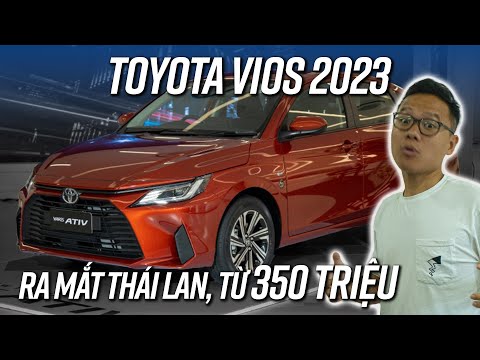 Toyota Vios 2023 từ ~350 triệu tại Thái, máy 1.2, có phanh tay điện tử, Safety Sense