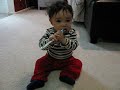 Brushing his teeth