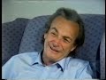 Richard Feynman amuses himself with an old puzzle - why do mirrors seem to switch left and right, but not top and bottom? From the BBC TV series 'Fun To Imagine' (1983). You can now watch higher quality versions of some of these episodes at www.bbc.co.uk/archive/feynman/