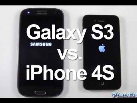 Galaxy S3 vs iphone 4S - http://www.phonebuff.com/2012/06/samsung-galaxy-s3-iphone-4s-faster/I In this video, I do a speed comparison test between the Samsung Galaxy S3 and the Apple...