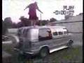 fat kid falls off van