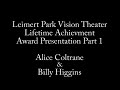 lifetime achievement award presentation to alice coltrane and billy higgins.  september 5, 1998 vision theater leimert park james janice mc