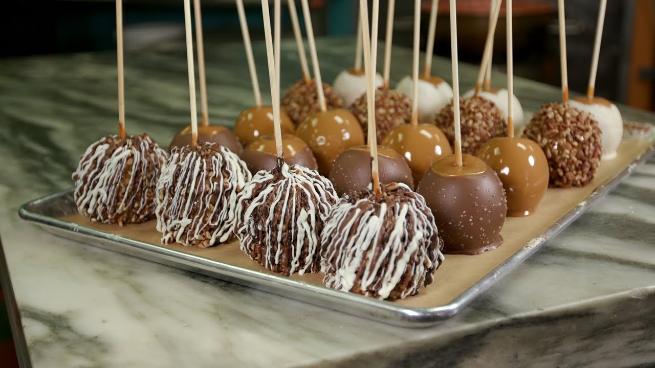 Caramel Apples in 4K Slow Motion