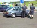 Escort RS turbo Paul (hornets) up the 0-60 strip @ ford fair