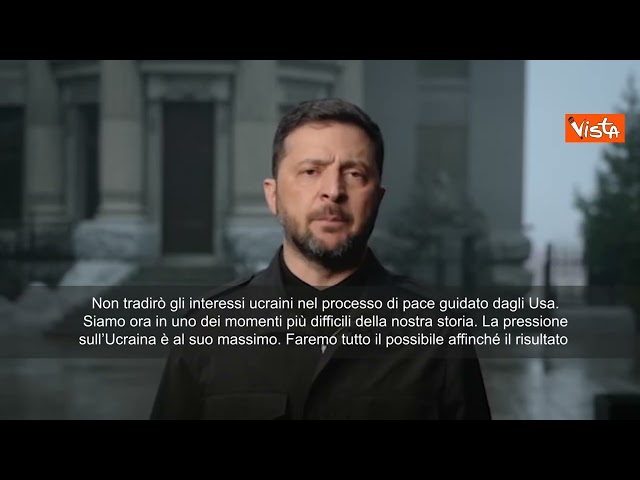 Piano di pace Usa, Zelensky nel discorso agli ucraini: Non tradirò gli interessi nazionali