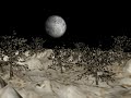 Moon from stone forest
