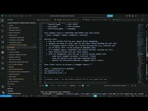 Claude Certified Architect - Coordinator Failure Handling