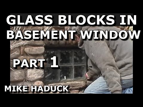 how to put a vent in a glass block window