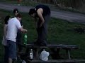 Soda Explosion into face.