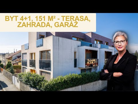 Video Luxusní byt 4+1/L s terasou a zahradou, kompletně zařízený, v moderní čtvrti Chodov, Praha 4, s výta