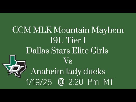 DSE Girls VS Anaheim Lady Ducks (CCM MLK Mountain Mayhem Finals game)