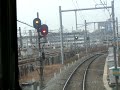 踏切内に人が立ち入り、急ブレーキ。踏切内の人がもうちょっと立ち入っていたら･･･。皆さんも、気をつけましょう。