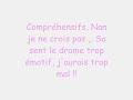 trop belle chanson ,, d'un amour impossible