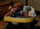 Braylen in his walker for the first time