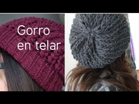 GORRO - En este tutorial te enseño como hacer un gorro tipo boina en telar circular. las primeras vueltas son las mas pesadas, tranquil@. Termina el gorro http://you...