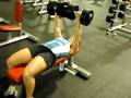 DB chest press set 2, 1x5 with 65obers