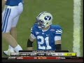 BYU Cougar Scott Johnson goes for a receiver's head