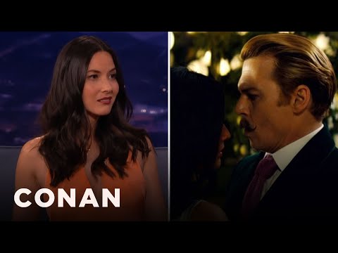Olivia Munn: Johnny Depp Kept Grabbing My Boob - CONAN on TBS