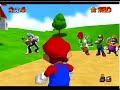 Luigi. wario, yoshi and waluigi are in super mario 64